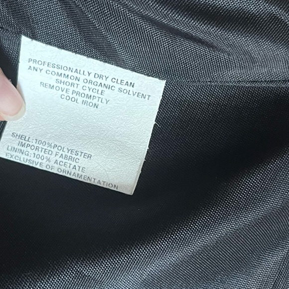 Jessica McClintock Gunne Sax Vintage Black Satin Floral Embroidered Forma Gown - Picture 6 of 12